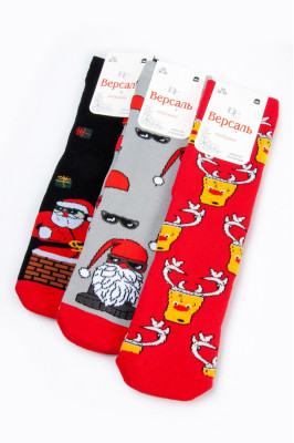 Шкарпетки жіночі новорічні махрові